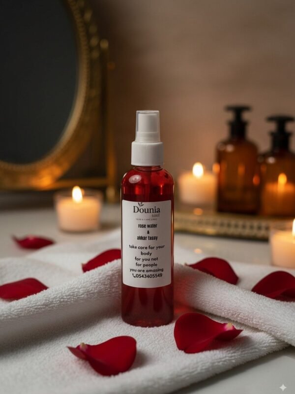 Organic Daily Facial Spray with rose water & akkar fassy