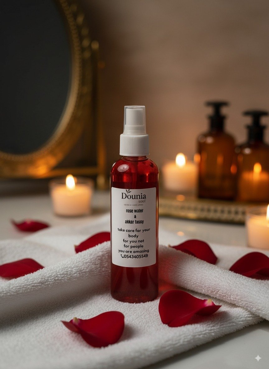 Organic Daily Facial Spray with rose water & akkar fassy - Image 2