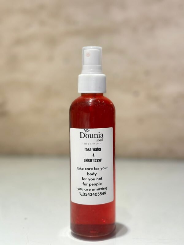 Organic Daily Facial Spray with rose water & akkar fassy
