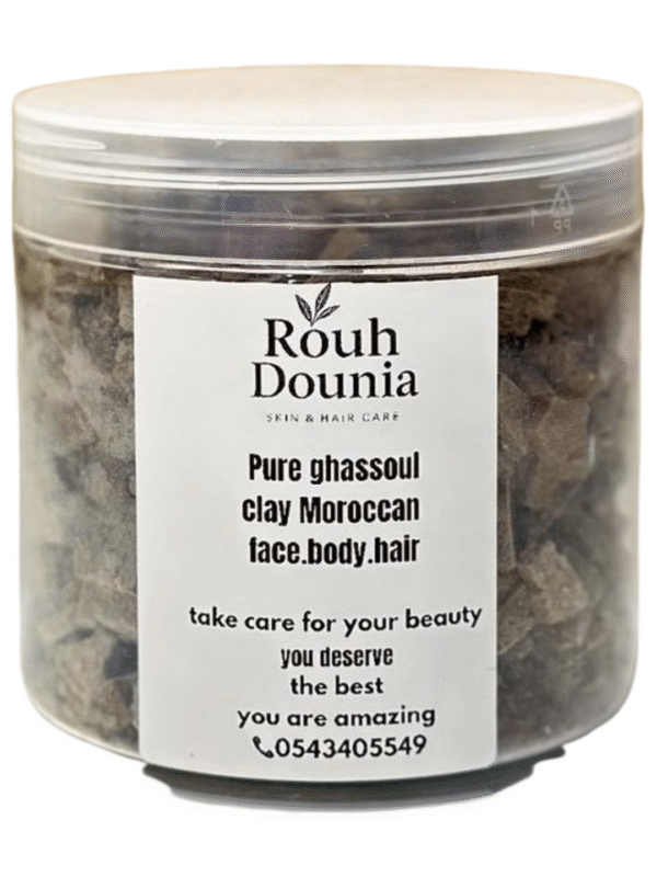 Pure ghassoul clay morocan face body hair