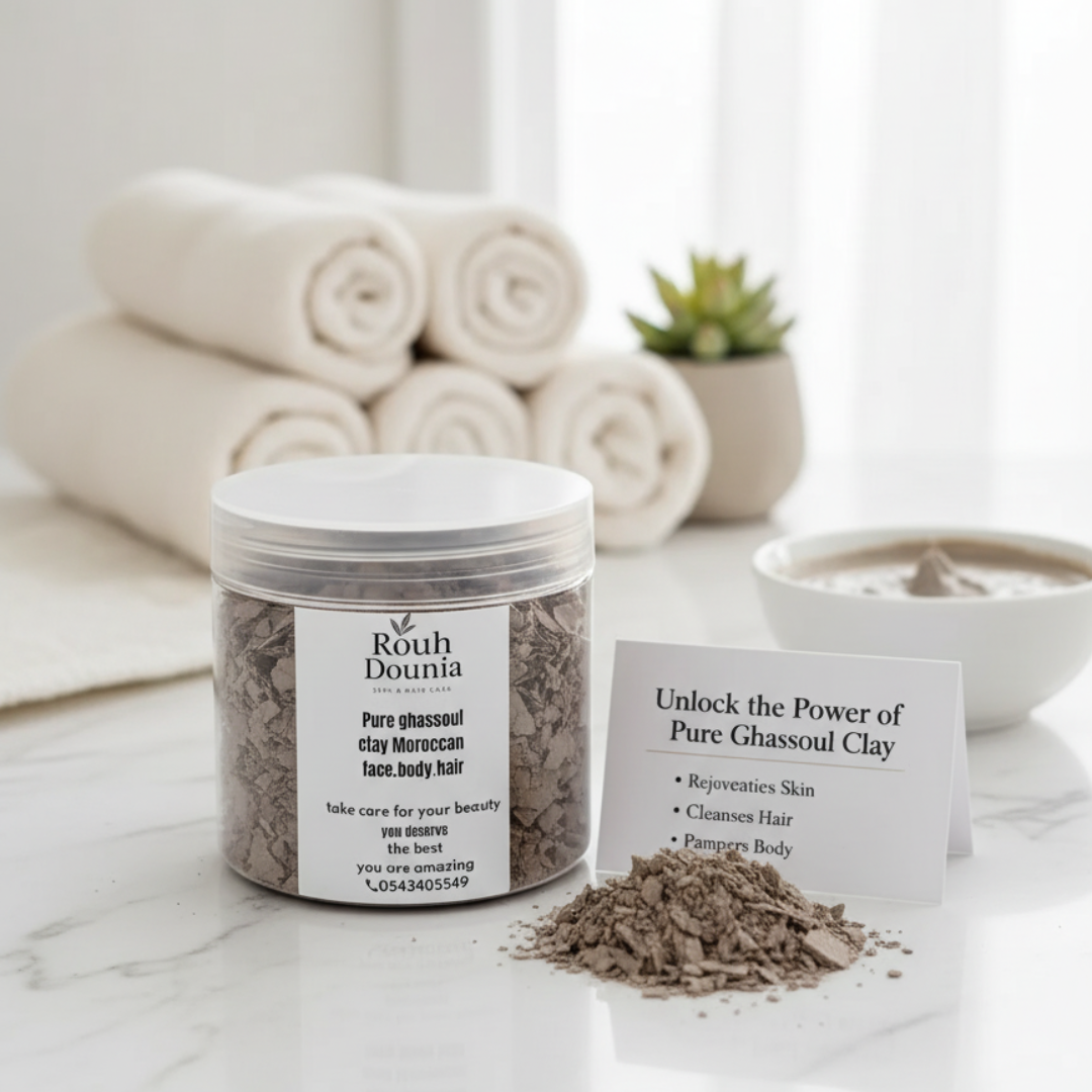 Pure ghassoul clay morocan face body hair - Image 2
