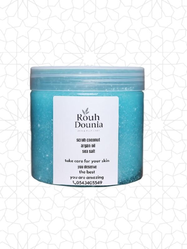 Scrub coconut argan oil sea salt